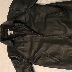 Leather coat